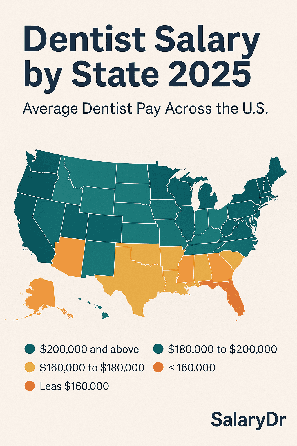 Dentist Salary by State 2025